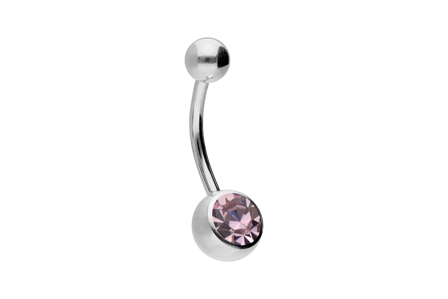 Chirurgenstahl Bananabell Piercing KRISTALL